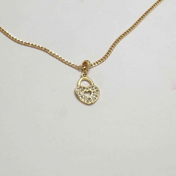 Jewelry - Brand New   Brazilian 18k Gold Filled HEart Locker Design Necklace